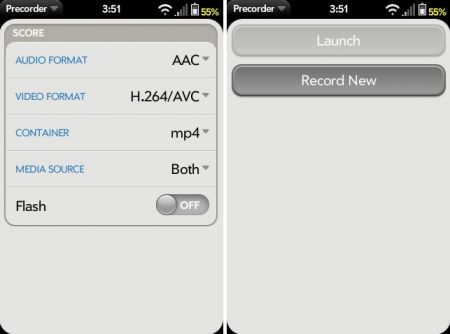 Palm Precorder brings video recording homebrew to the Pre