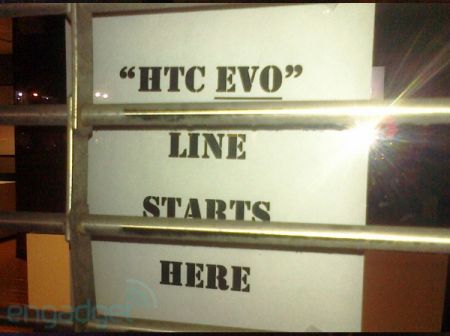 HTC EVO 4G launch day line watch