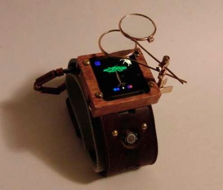 Steampunk Arduino Watch tells time, plays Breakout, thrills a universe