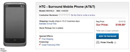 HTC Surround slides into Best Buy for $550 unsubsidized, Omnia 7 appears during T-Mobile UK