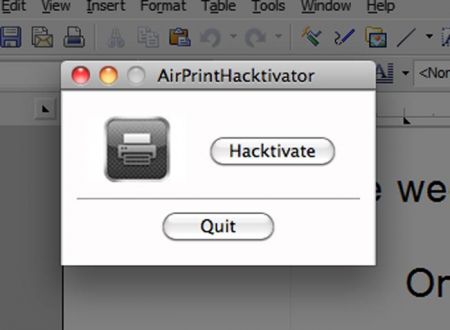 Auto Enable OS X Air Printing With AirPrint Hacktivator