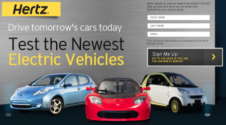 Hertz plug-in let module to exaggerate 1,000 vehicles, together with a Tesla Roadster